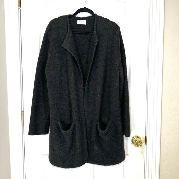 Old Navy Black Open Front Patch Pocket Cardigan Coat - L - Picture 1 of 10